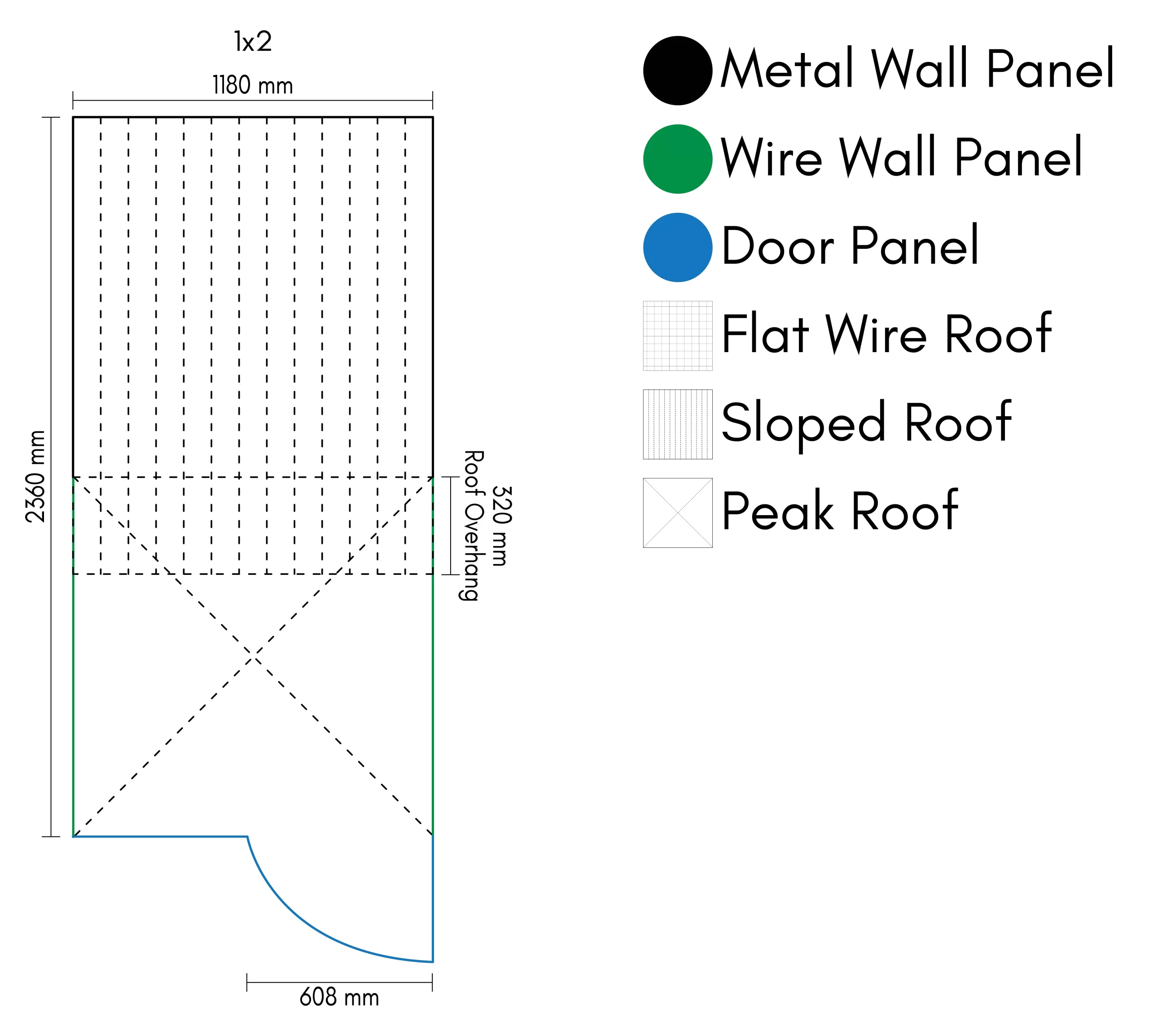 outdoor pet enclosure insulated and peak roof