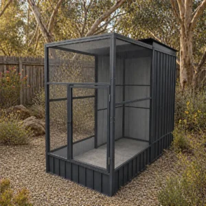 1x2 A bird aviary slope wire roof