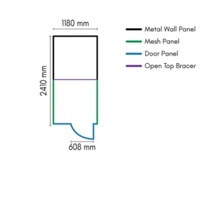 medium dog enclosure with wind break