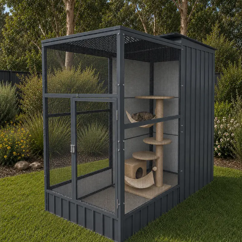 Outdoor cat enclosure 1x2C inspiration