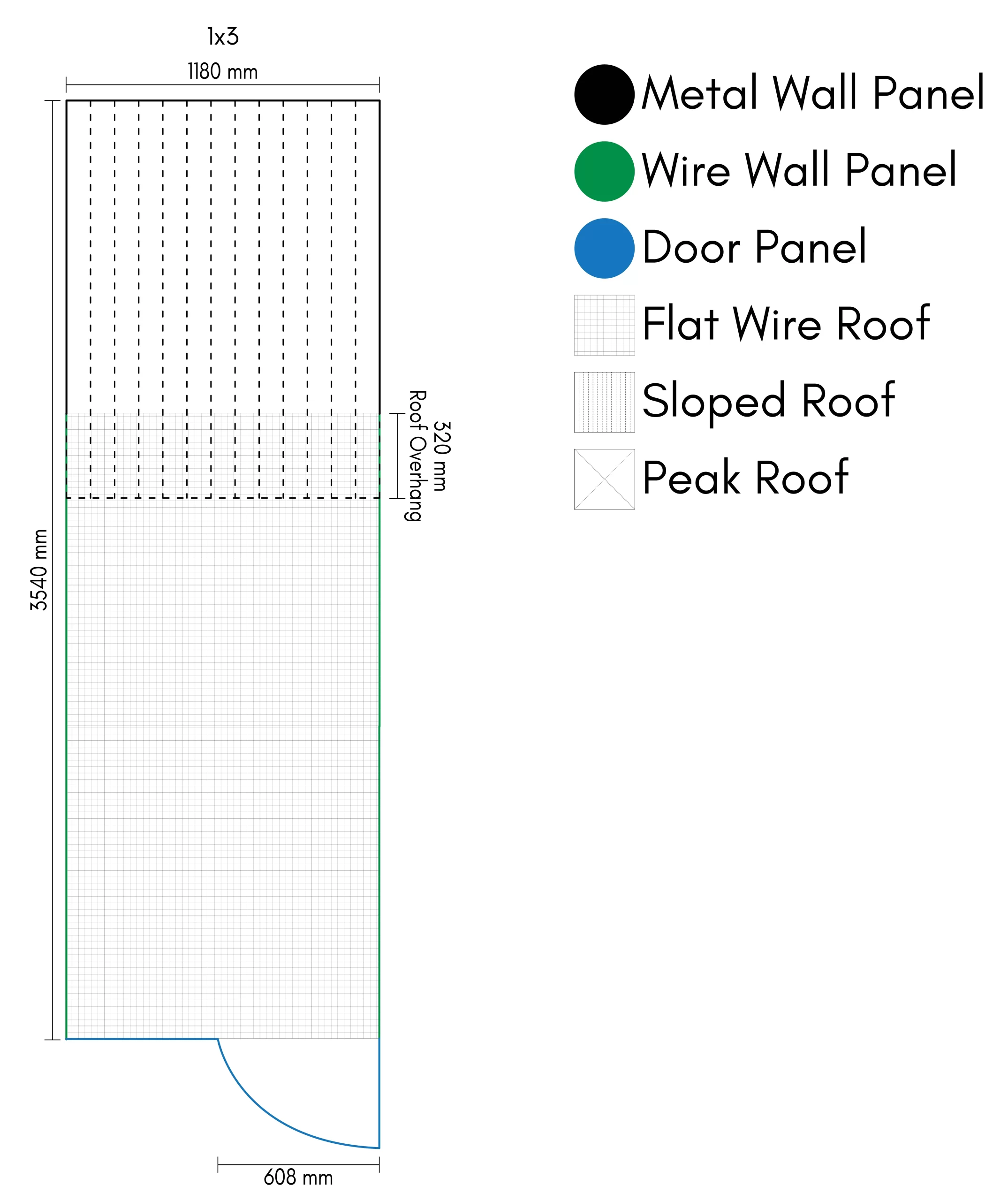 large outdoor pet enclosure insulated roof