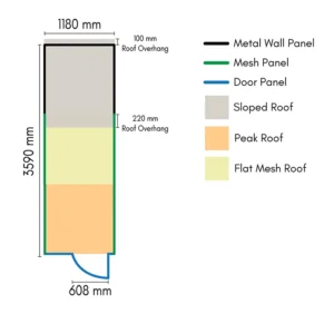 1x3 outdoor pet enclosure