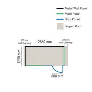 2x1 outdoor pet enclosure