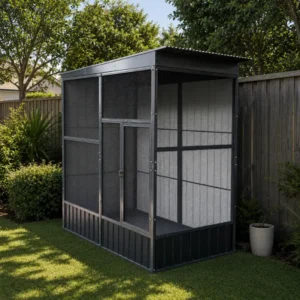 2x1 outdoor cat enclosure with full insulated roof