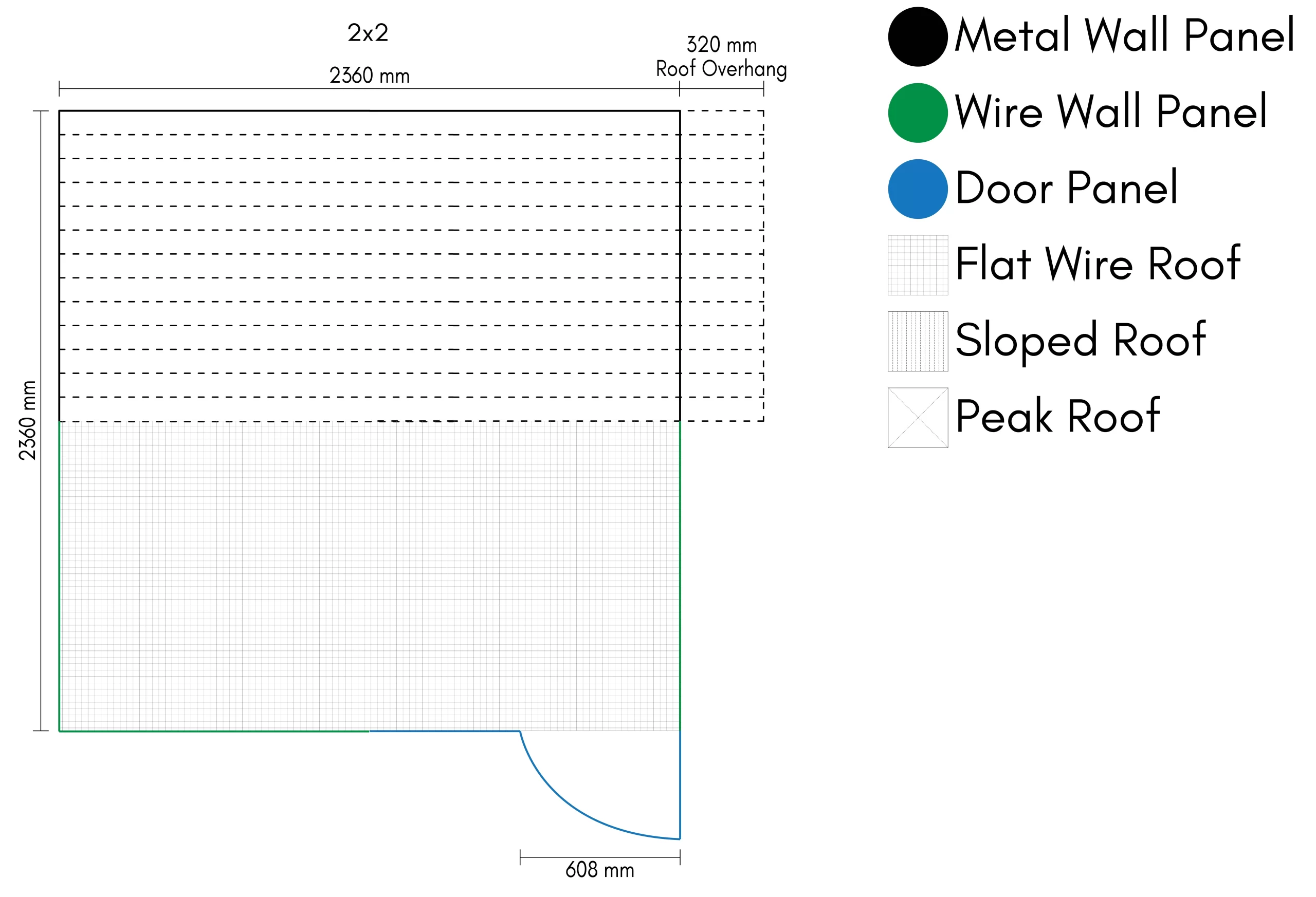 Outdoor pet enclosures galvinised powder coated
