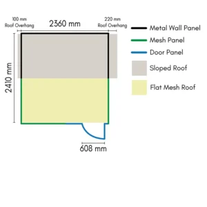 Large Square outdoor pet enclosure