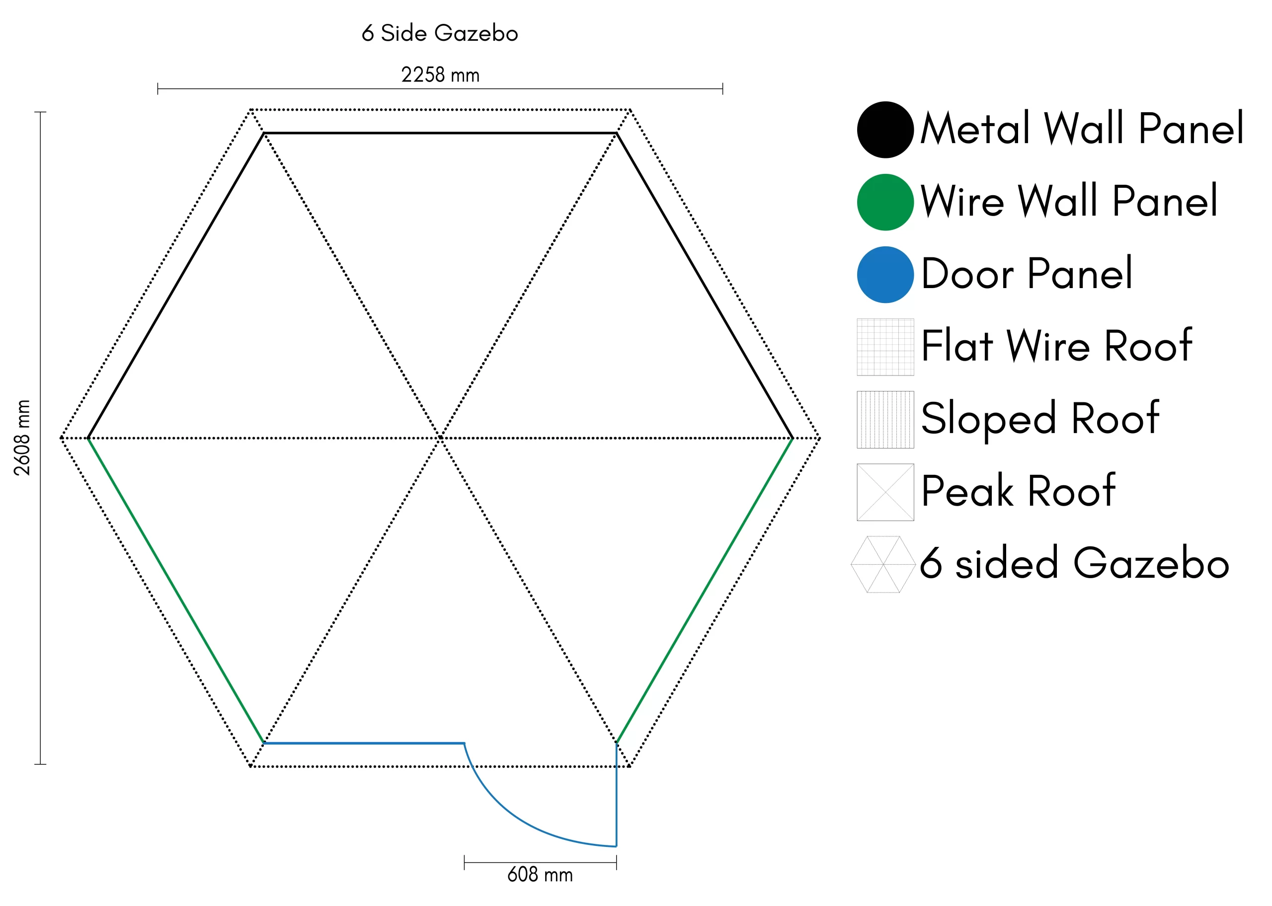 6 sided gazebo outdoor pet enclosure