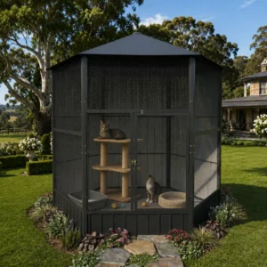 6 sided gazebo outdoor cat enclosure