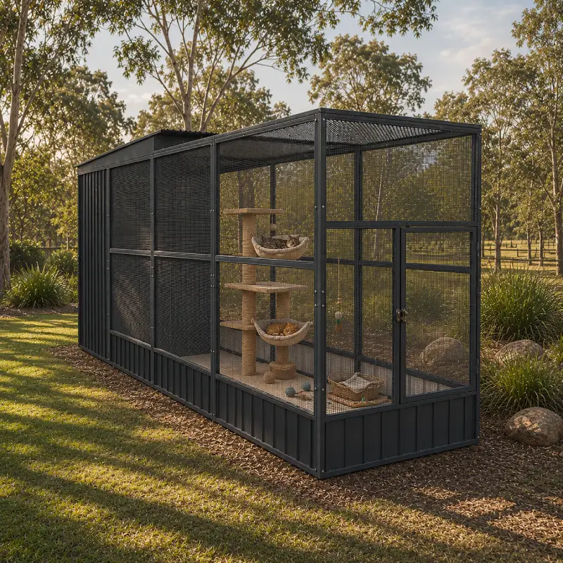 Extra large outdoor cat enclosure