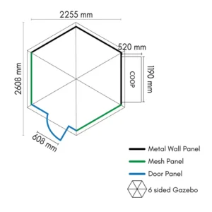 6 Gazebo Chicken Coop floor plan