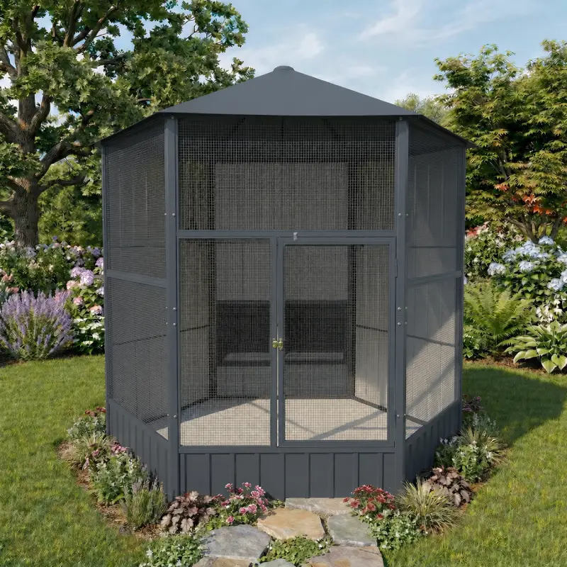 Chicken coop 6 sided gazebo