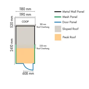 1x2c chicken enclosure floor plan