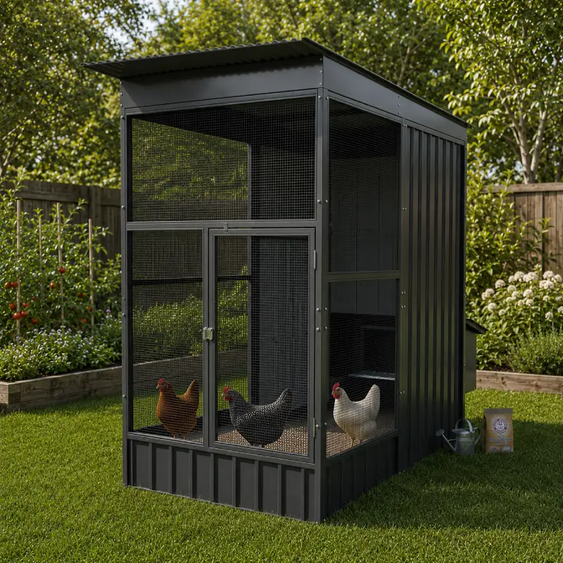 Medium chicken coop full insulated roof