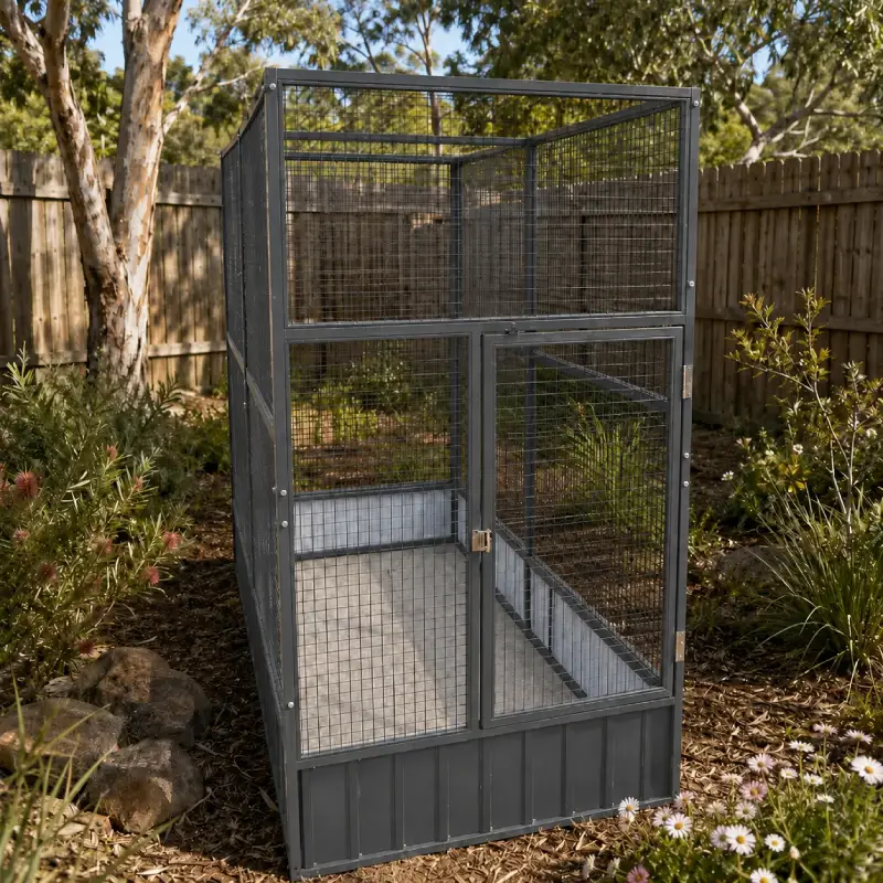 Medium open top dog enclosure 1x2